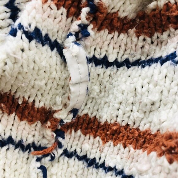Billabong Womens Striped Nubby Crew Neck Sweater Size M Oversized Multi-colored - Picture 10 of 12